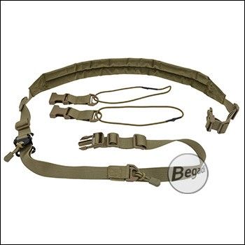 Begadi 2-Point Sling "Universal Rifle", mit 2 Adaptern und einhändiger Schnellverstellung, TAN