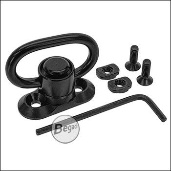 Begadi QD Sling Swivel / Quick‑Detach Sling‑Adapter aus Metall für M‑LOK Schienensysteme