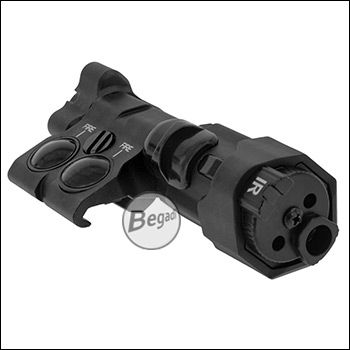 Dummy Laser Box (Laser – Licht Attrappe) "MAWL-C1+", Offhand / Links, aus ABS, Eco Version - schwarz