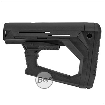 Begadi Universal M4 Schaft "Strongarm", Multi Fit, aus nylonverstärktem Polymer, für MilSpec- & Commercial Stocktubes - schwarz