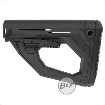 Begadi Universal M4 Schaft "Banshee", Multi Fit, aus nylonverstärktem Polymer, für MilSpec- & Commercial Stocktubes - schwarz