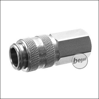 Begadi HPA Adapter "Weiblich" mit G 1/8 Zoll Gewinde für HPA Schläuche und HPA-Engines (z.B. Polarstar, Mancraft und weitere) mit passendem Anschluss
