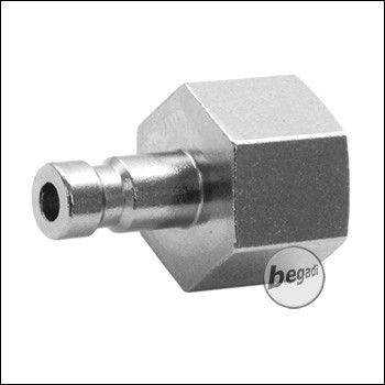 Begadi HPA Adapter „Männlich“ mit G 1/8 Zoll Gewinde (Mini) für HPA Schläuche und HPA-Engines (z.B. Mancraft Sniper 4mm) mit passendem Anschluss