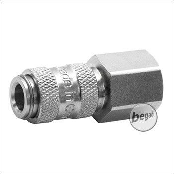 Begadi HPA Adapter „Weiblich“ mit G 1/8 Zoll Gewinde (Mini) für HPA Schläuche und HPA-Engines (z.B. Mancraft Sniper 4mm) mit passendem Anschluss