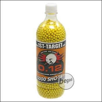 5.000 1ST TARGET DELIGHT 6mm Airsoft BBs, gelb, für Indoor Softair 0,5J und Spring Granaten, 0,12g 