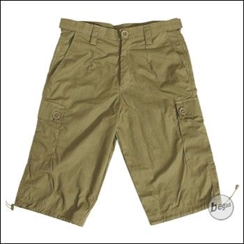 BE-X Outdoor Shorts, im BW Stil, mit KSK Knöpfen, schnelltrocknend & leicht (65% Baumwolle / 35% Polyester) - Tan