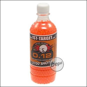 2.700 1ST TARGET DELIGHT Airblister 6mm Airsoft BBs, orange, für Indoor Softair 0,5J und Spring Granaten, 0,12g 