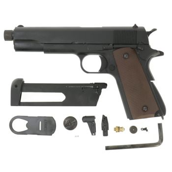 KJW M1911 "PRO" GBB, CO2 Version, mit Begadi Stainless Efficiency Ventil, CNC Alu Pistonhead, Koffer & Maintenance Kit (frei ab 18 J.)