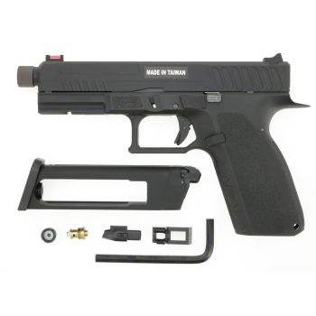 KJW KP-13 "PRO" GBB, CO2 Version, mit Begadi Stainless Efficiency Ventil, CNC Alu Pistonhead, Koffer & Maintenance Kit -schwarz- (frei ab 18 J.)