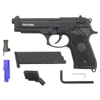 KJW M9 "PRO-Version" GBB, schwarz, Gas Version - für Bastler, als Ersatzteilsepnder oder Deko (frei ab 18 J.)