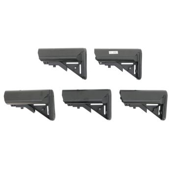 5x Sopmod M4 ABS Crane Stock -schwarz-