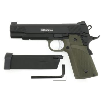 KJW KP-05 "PRO" GBB, CO2 Version in olive, mit Begadi Stainless Efficiency CO2 Ventil (frei ab 18 J.)