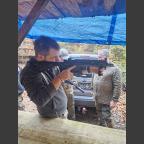 Auf Wunsch gab es diesmal MP5 Modelle zum anfassen und testen. Sicherheit geht vor! Keine Akkus in den Waffen. Beschuss nur im Spielfeld mit PSA!!!