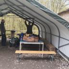 Osterspiel einer Team Zero Abteilung beim 0.5 joule Spieltag auf dem grossen oberen Feld von Area-M. Eine späte Saisoneröffnung.  Wetter war super. 