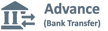 You can pay in advance by bank transfer
