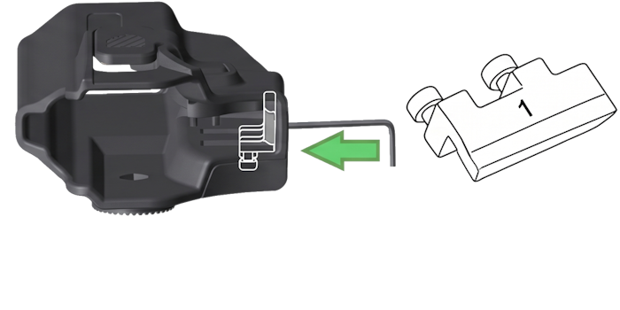 Lösen des Triggerguard-Blocks mit dem Inbusschlüssel